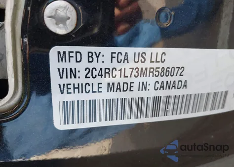 2021 Chrysler Pacifica Hybrid Touring L from USA, damaged, VIN 2C4RC1L73MR586072